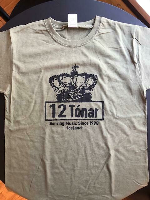 12 Tónar T-shirt Olive Green Large
