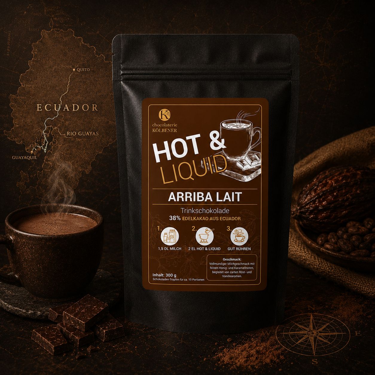 Hot Liquid Arriba Lait 38% (Trinkschokolade)
