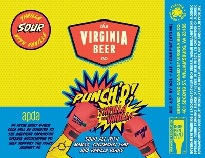 PunchD! Thrilla With Vanilla Sour Ale - 4-Pack