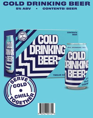 Cold Drinking Beer - 12 oz Can 12-Pack