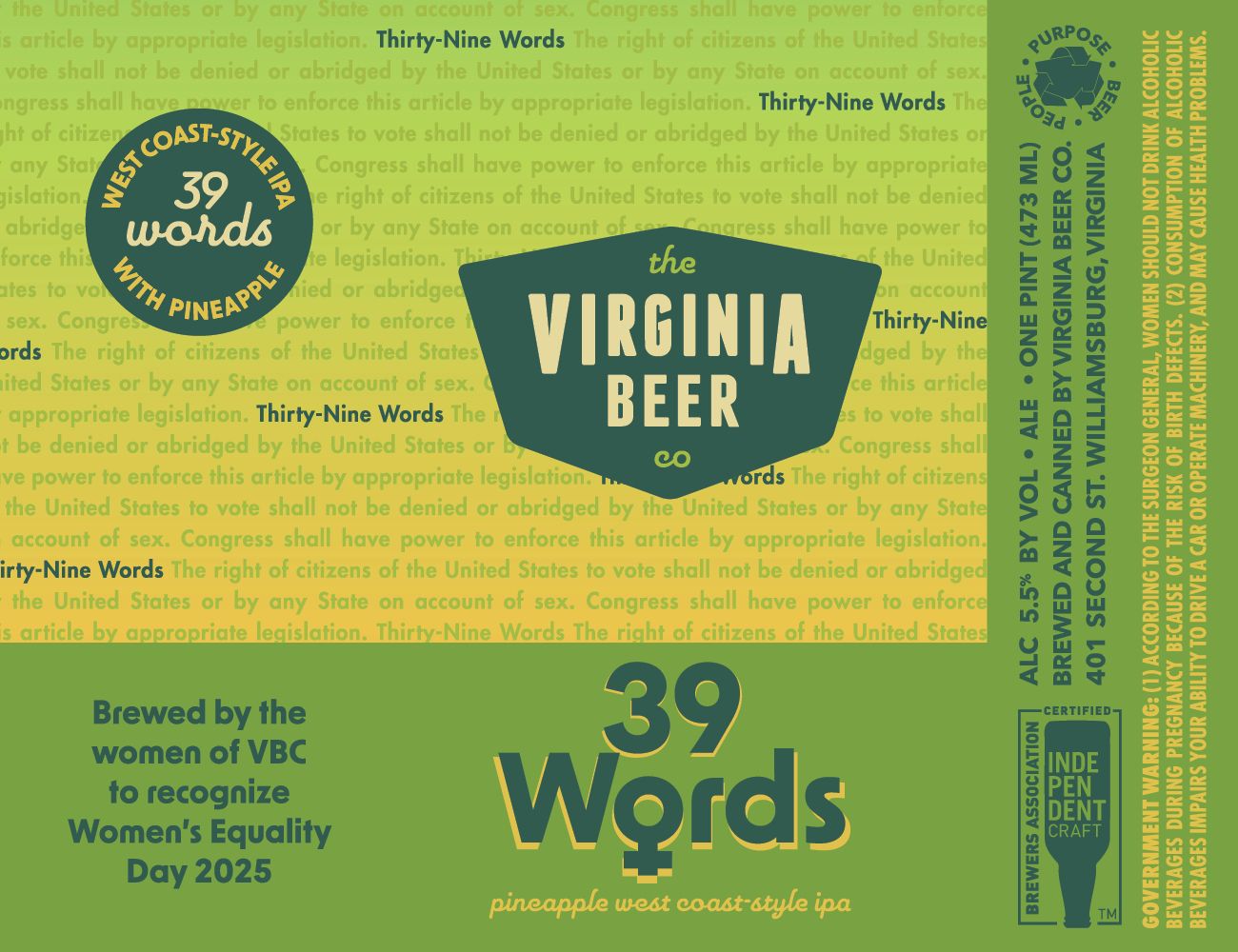 39 Words Pineapple West Coast IPA - 4-Pack