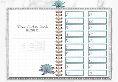 Blank Sticker Book