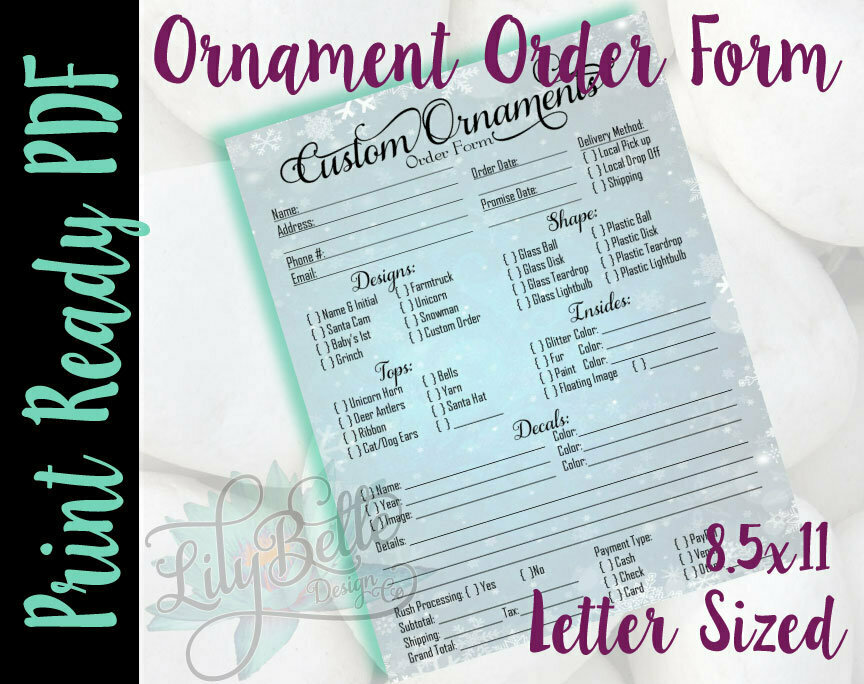 Ornament Order Form PDF