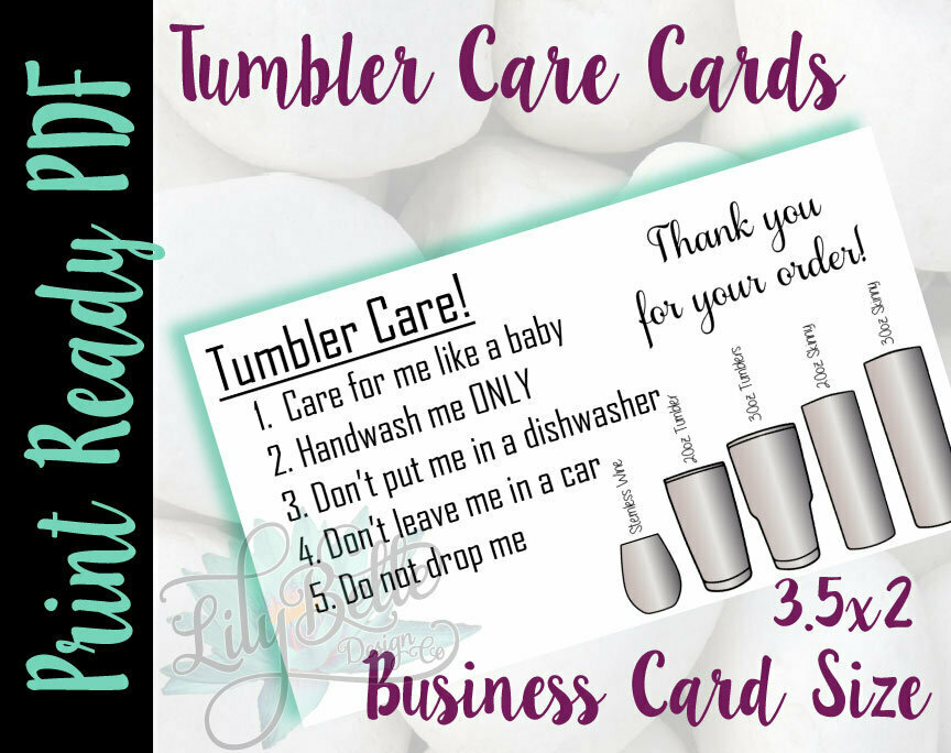 Tumbler Care Business Card PDF
