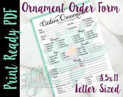 Ornament Order Form PDF