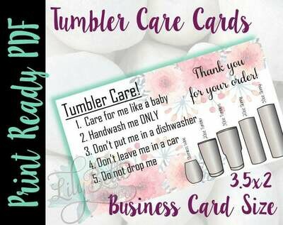 Tumbler Care Business Cards!