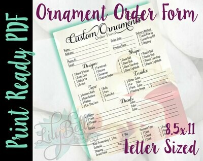 Crafter's Order Form Bundle Print Ready Order Forms in PDF &amp; JPG