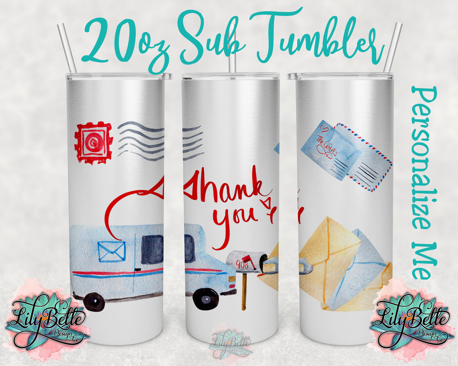 Postal Thank you
20oz Sublimation Tumbler​