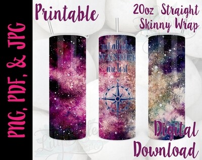 Not all who Wander 20oz Tumbler Wrap