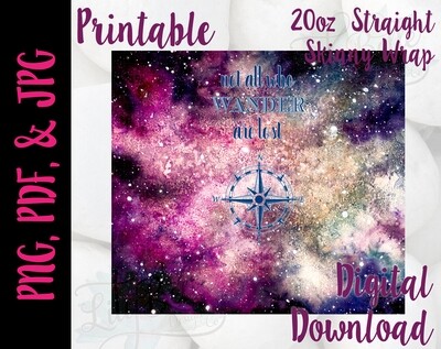 Not all who Wander 20oz Tumbler Wrap