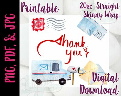 Thank you Postal Worker 20oz Tumbler Wrap