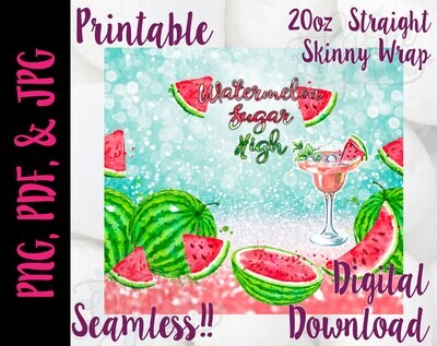 Watermelon Sugar High 20oz Tumbler Wrap