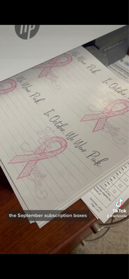 Fuck Cancer “October” Note Pad