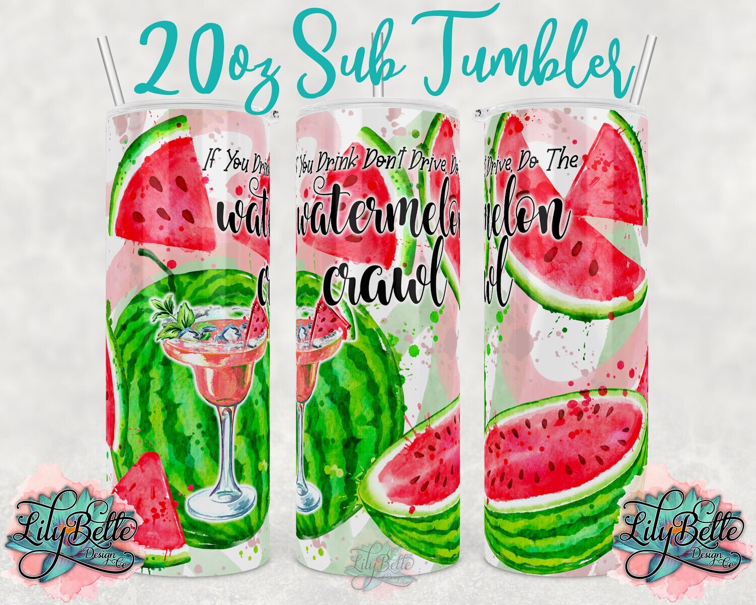 Watermelon Crawl
20oz Sublimation Tumbler