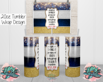 Wine Weed or Whiskey Christmas Label Bundle 20oz Tumbler Sublimation Wrap Digital Design