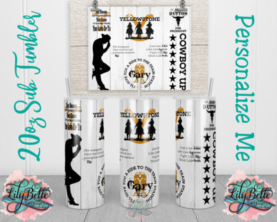 Yellowstone Man 20oz Tumbler Wrap