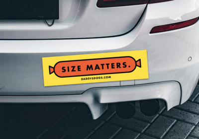 SIZE MATTERS Bumper Sticker