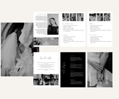 Canva Template | Hochzeitsfotografie Preislisten Vorlage | Hochzeit Pricing Guide List