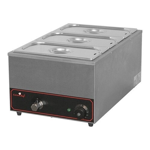 Bain marie 1/1 GN + 3x 1/3GN 15cm met deksel