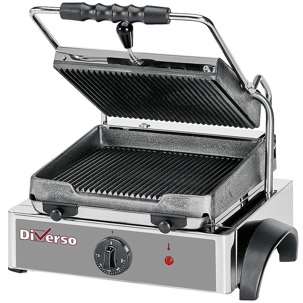 Elektrische panini grill met geribde platen type WR-GR42-33