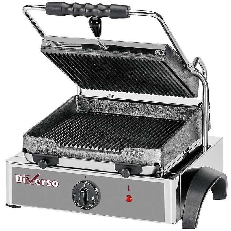 Elektrische panini grill met geribde platen type WR-GR42-33