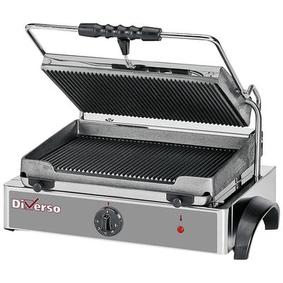 Elektrische panini grill MEDIUM, geribde platen type WR-GRPN-43