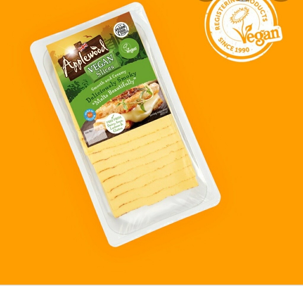 Applewood Vegan Cheese Style Slices 200gm ( frozen )