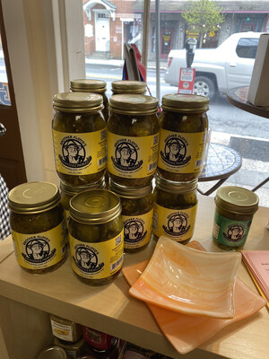 Brother Floyd’s World Famous Pickles, Relish And Dill Pickle Jelly Tap For Selection. 