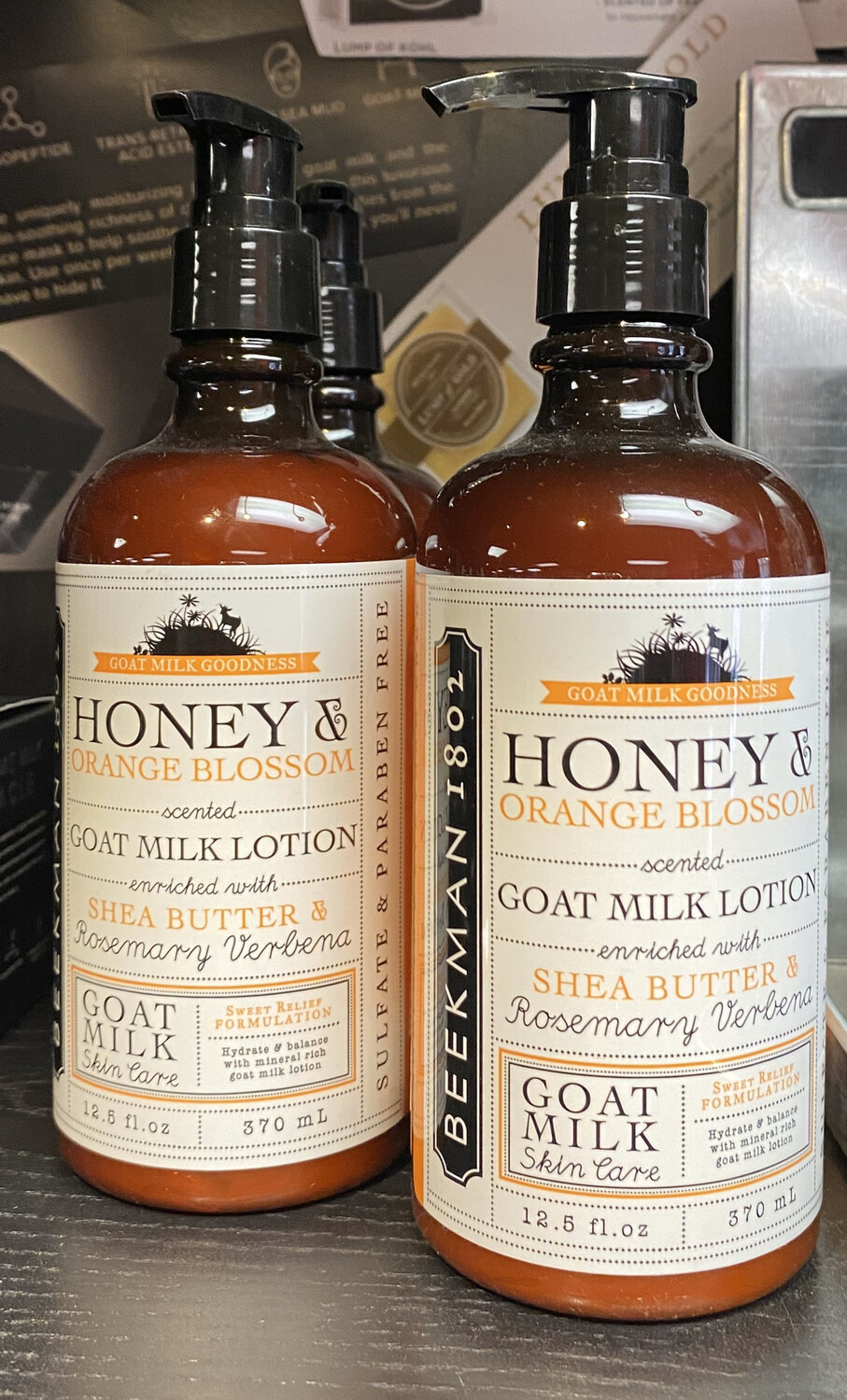 Beekman Honey & Orange Blossom Goat Milk Lotion. 12.5 oz Pump.