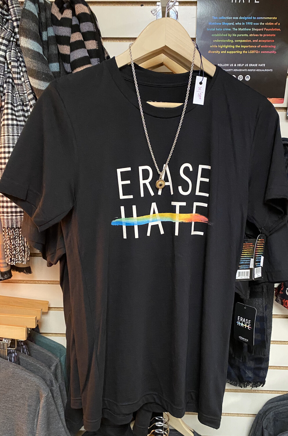 Erase Hate Size XL. Helps The Mathew Shepard Foundation 