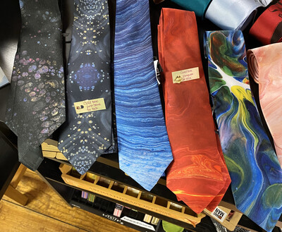Nahah Studios Men’s Silk Ties Studios Hand Made From A Painting. Tap For Color Selection
