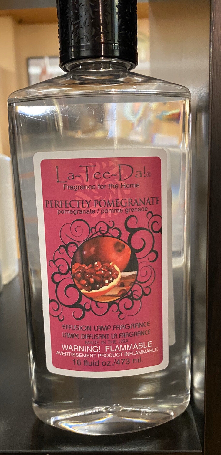 La Tee Da Perfectly Pomegranate Effusion Lamp Oil 16oz 