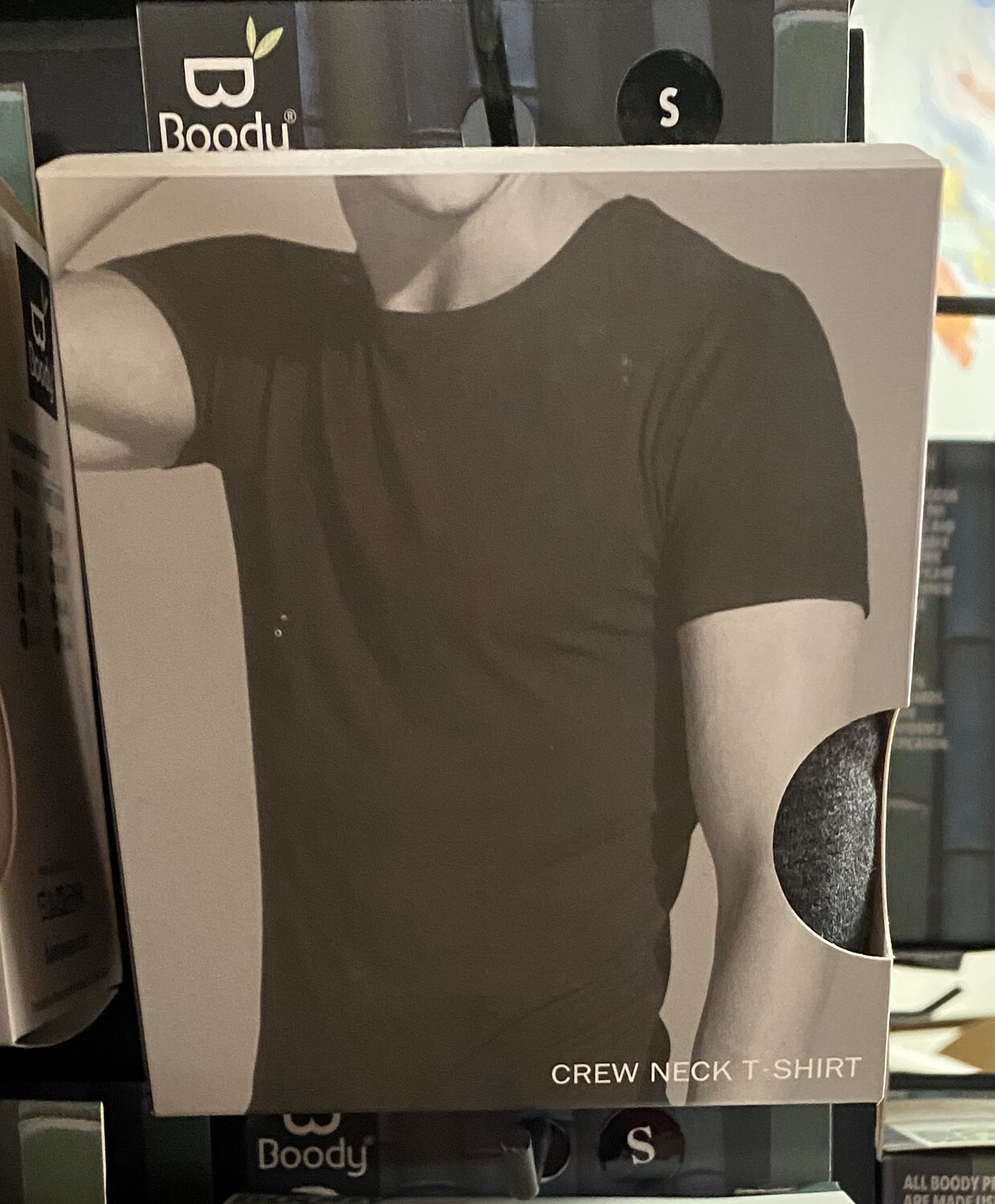 Men’s Bamboo Dark Gray Crew Neck T Booty Wear Tap For Size