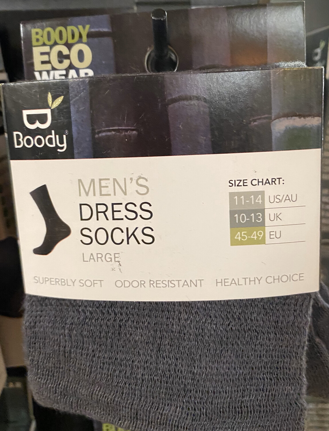 Men’s Bamboo Dress Sock Dark Grey