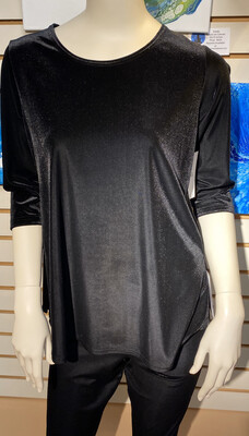 Major Deal! Sympli Savvy Go To T 3/4 Sleeve Black Velvet. The Perfect Classic T. Size 12