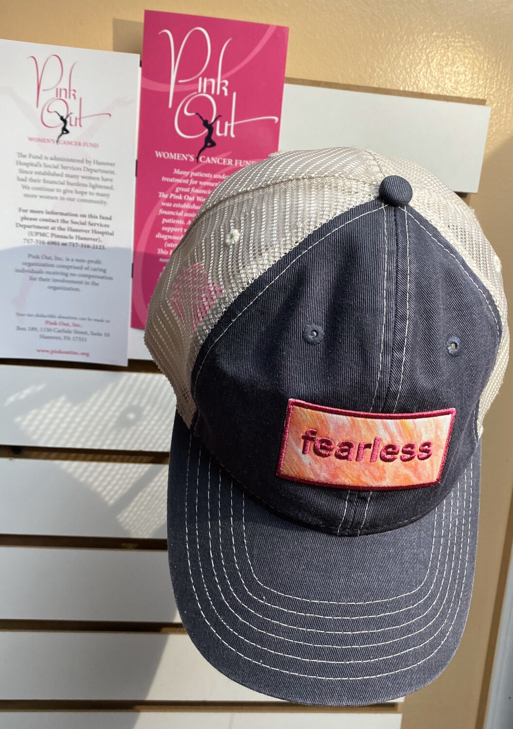 Fearless Trucker Denim Cap 20% Donated To Pink Out