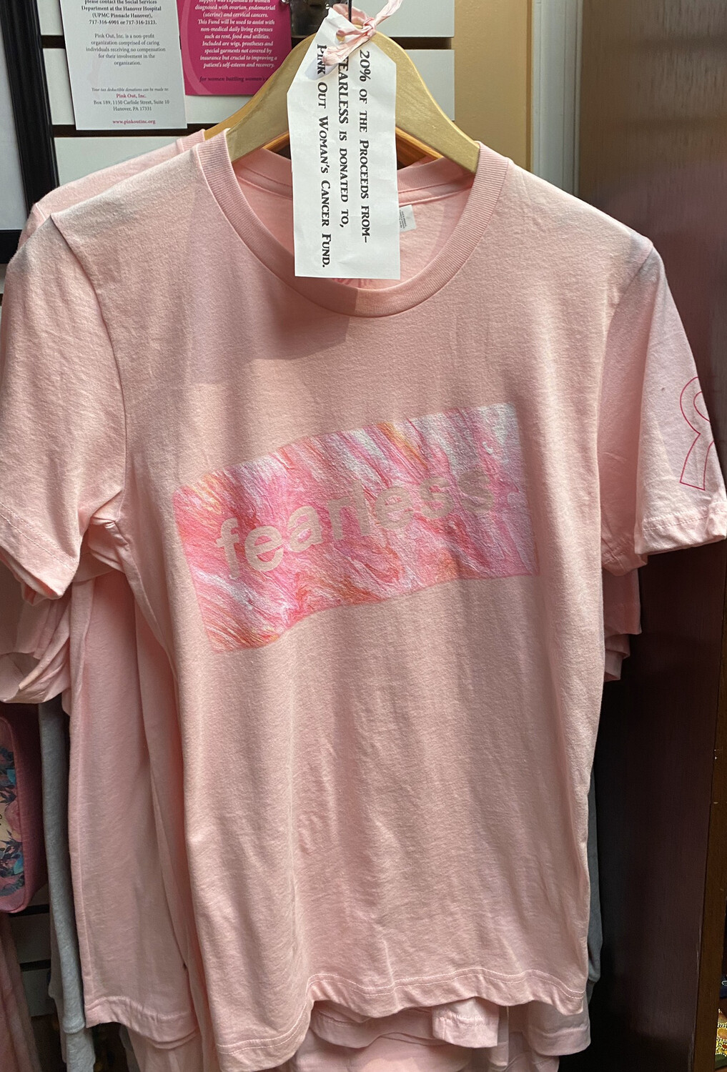 Fearless Woman’s Classic Crew T 20% Donated To Pink Our.