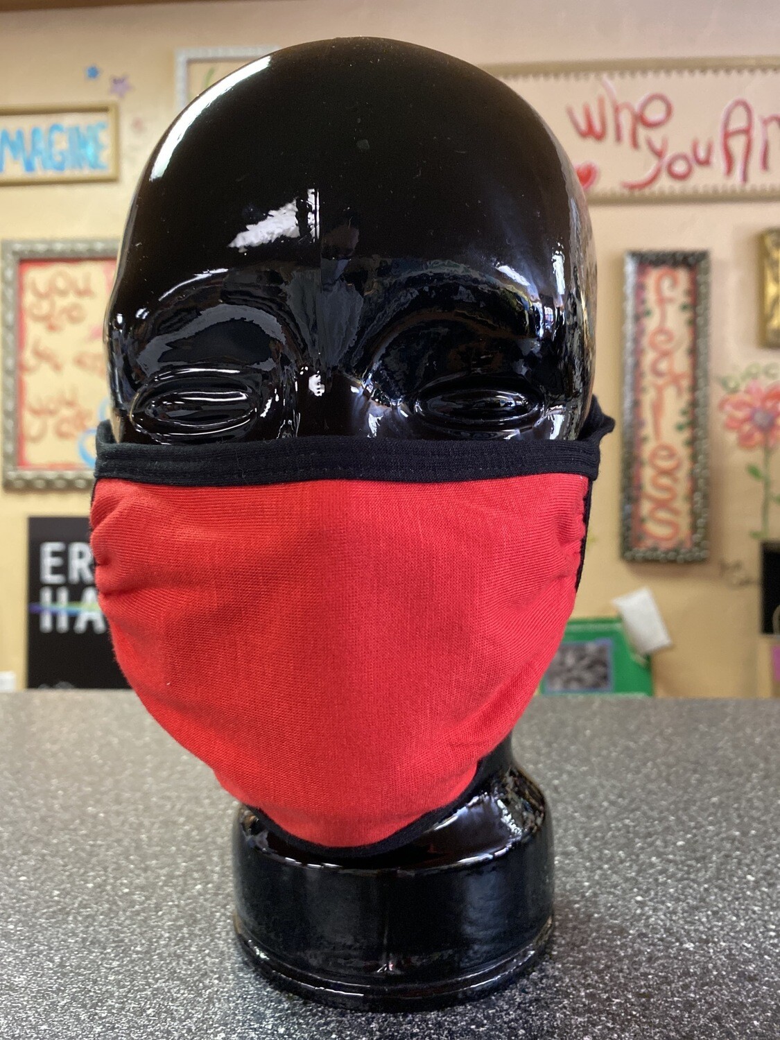 Inside Out 3 Layer Mask Red Black Trim