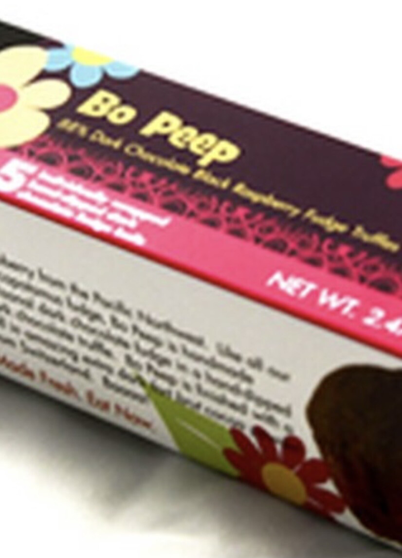 Bo Peep 88% Dark Chocolate Black Raspberry Fudge Truffles