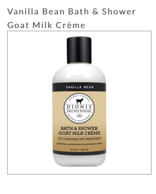 Dionis Vanilla Bean Goat Milk Bath & Shower Creme