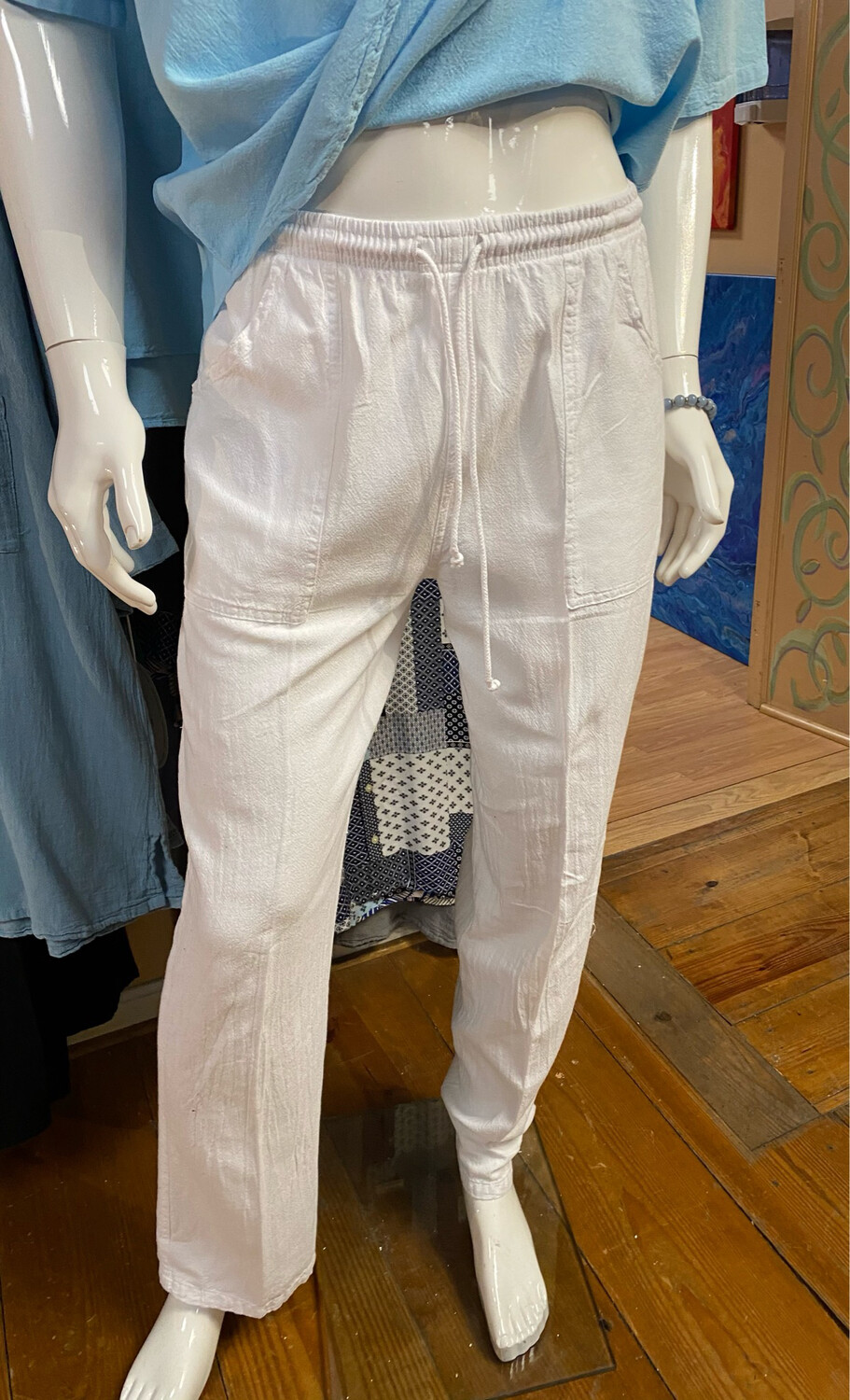 Sea Crinkled Pant White XL