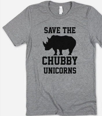 Save The Chubby Unicorn Tee L