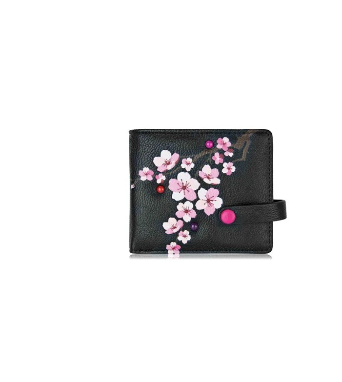 E S Blossom Small Wallet Black