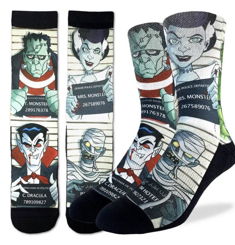 Halloween Mugshots Socks