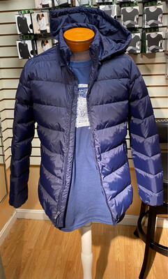 Normal Brand Hooded Puffer Jacket Navy L