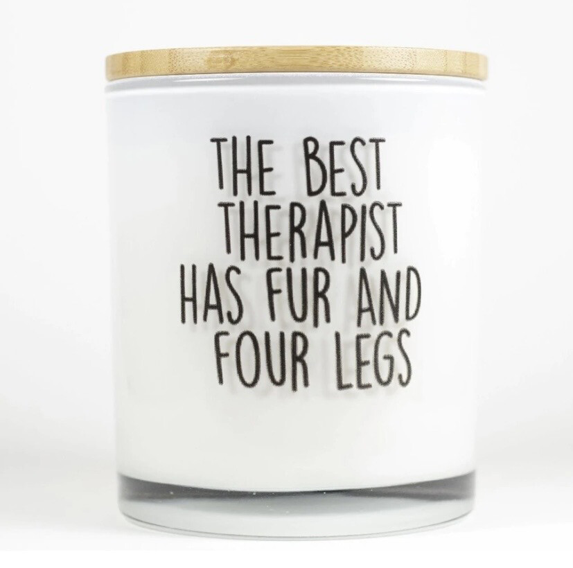 The Best Therapist Has Fur And Four Legs (Teakwood And Tobacco Candle)