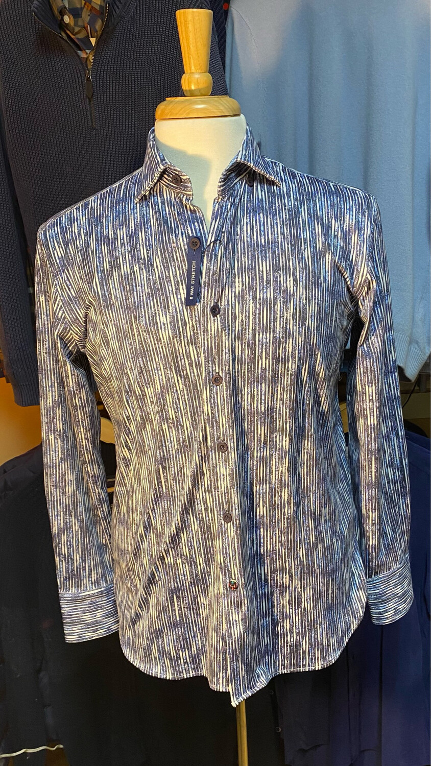 Luchiano SC Shirt Blue Print M