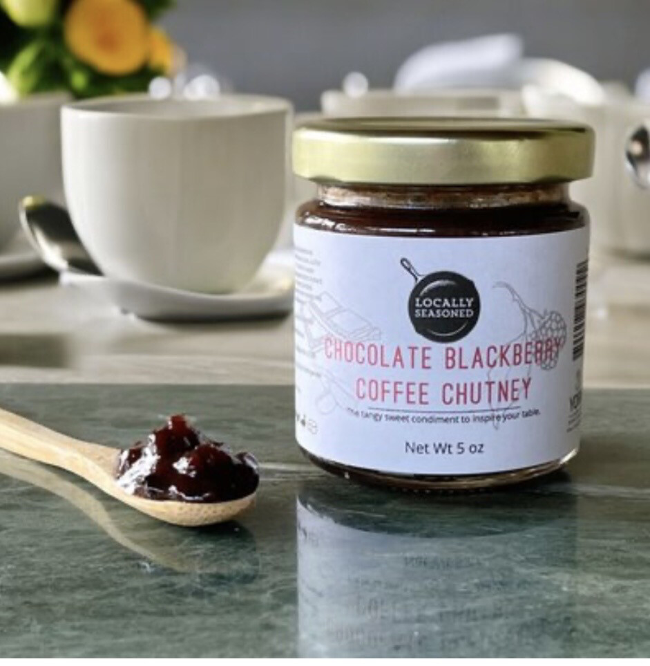 Locally Seasoned Chocolate Blackberry Coffee Chutney