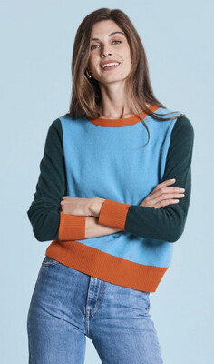 Tyler Boe 100% Cashmere Back Bow Sweater L