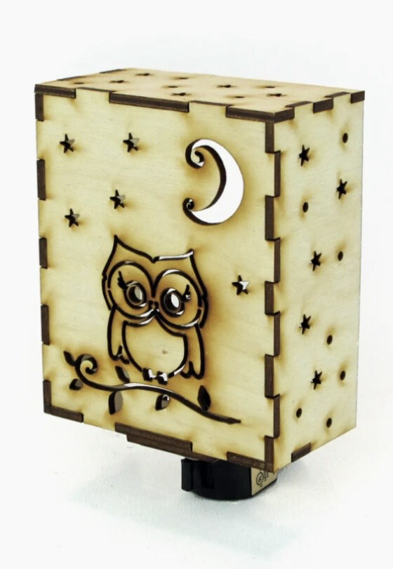 Owl Wood Night Light Made In US